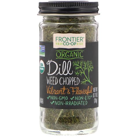 Frontier Natural Products Organic Dill Weed Chopped 0 71 Oz 20 G