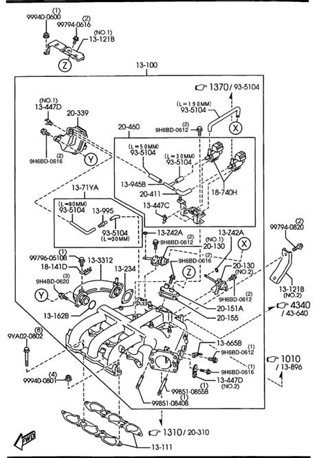 2002 Mazda Millenia Engine Intake Manifold Gasket. Millenia; 2.5L ...