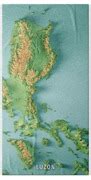 luzon island  render topographic map color digital art  frank