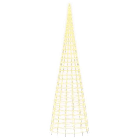 Vidaxl Christmas Tree Light On Flagpole Leds Warm White