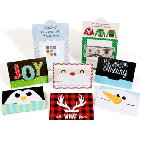 Big Dot of Happiness Assorted Holiday Cards - Christmas Money & Gift Card Holders - Set of 8, 8 ...