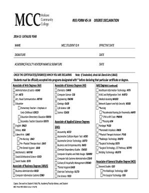 Fillable Online Mcc Form Reg Rev Doc Fax Email Print