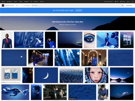 Pantone Color Of The Year 2020 Classic Blue Adobe Stock Photos Visual