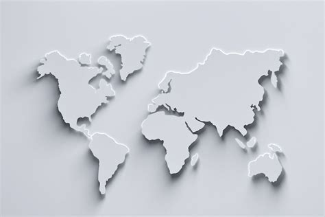 3D World map white - Wallpaper