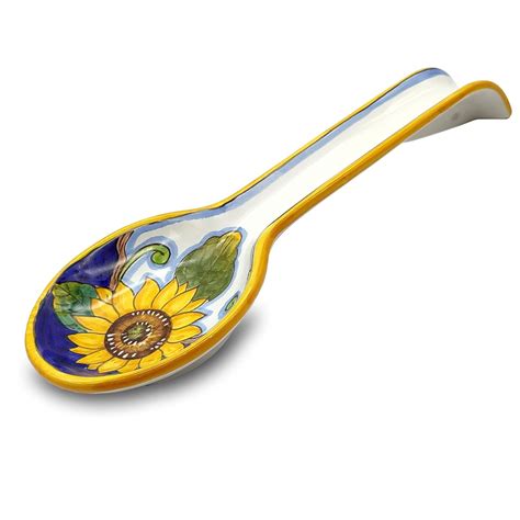 Amazon.com: Italian Ceramic Spoon Rest for kitchen counter - Lemon and