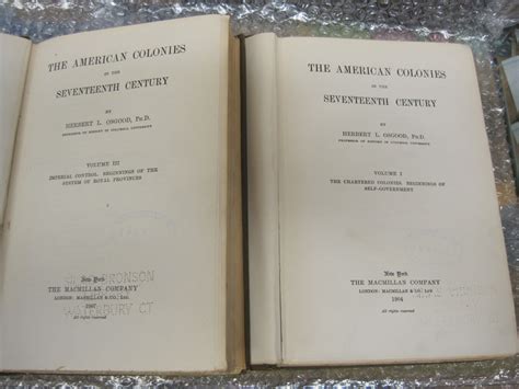 The American Colonies in the Seventeenth Century: Three Volumes by