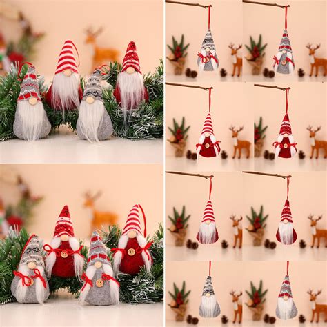 Santa Faceless Gnome Doll Wall Decor Xmas Tree Hanging 16 X 7 X 5cm