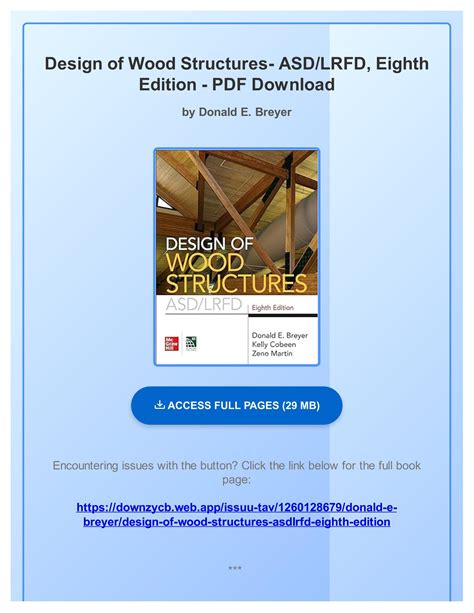 Free Pdf Design Of Wood Structures ASD LRFD Eighth Edition By Donald