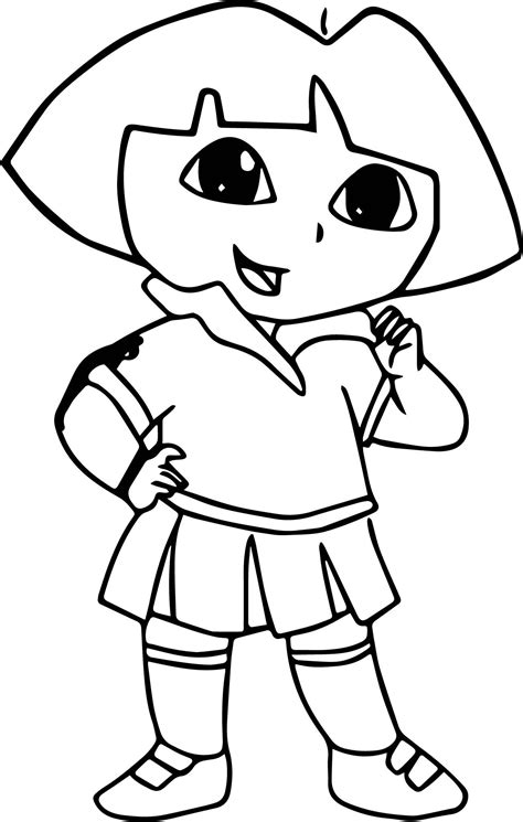 Draw Dora The Explorer Picture Coloring Page