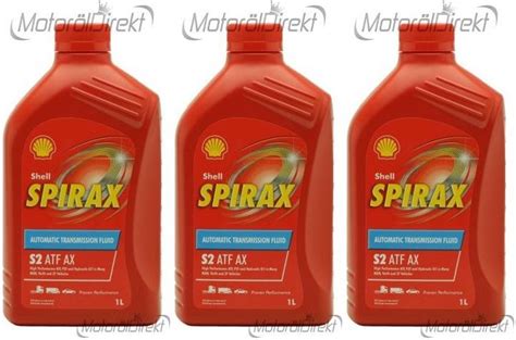 Shell Spirax S Atf Ax Automatikgetriebe L X L Liter Atf