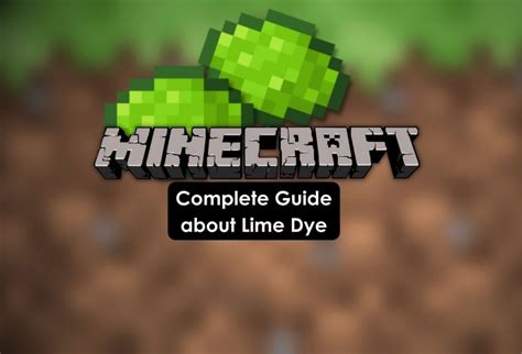 Minecraft: Lime Dye [Complete Guide] | Gamesual