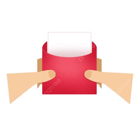 Red Envelope Clipart Hd Png Hand Drawn Cartoon Holding Red Envelope