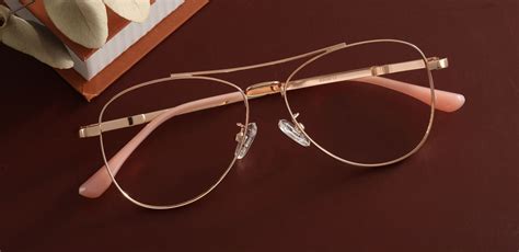 Sterling Aviator Prescription Glasses - Rose Gold | Women's Eyeglasses ...