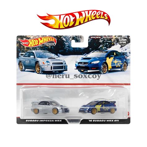 Jual HOTWHEELS HOT WHEELS PREMIUM 2 PACK SUBARU IMPREZA WRX 16 SUBARU IMPREZA WRX STI