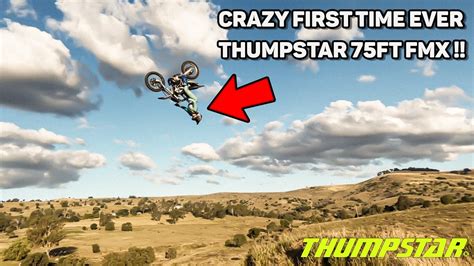 Thumpstar TS250R Crazy FMX First Time Ever To Do 75ft Ramp Plus