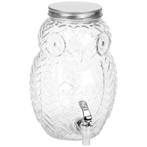 Mainstays Clear Glass Owl Beverage Dispenser Walmart