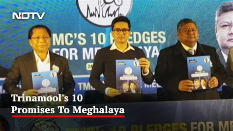 Trinamool Launches Meghalaya Manifesto With 10 Pledges - YouTube