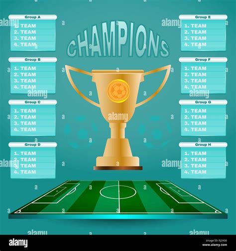 Soccer Champions Scoreboard Template on Light Backdrop. Sports ...