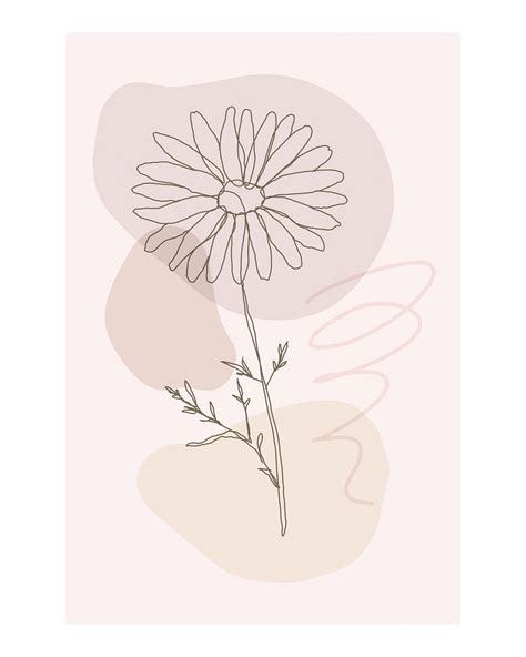 Feminine flower poster, line art | Premium Photo - rawpixel