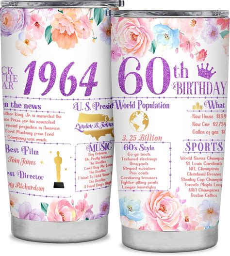 60th Birthday Ts For Women 60th Birthday Tumbler T Ideas Happy 60