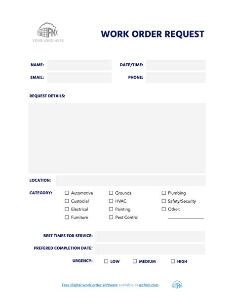 Service Work Order Templates