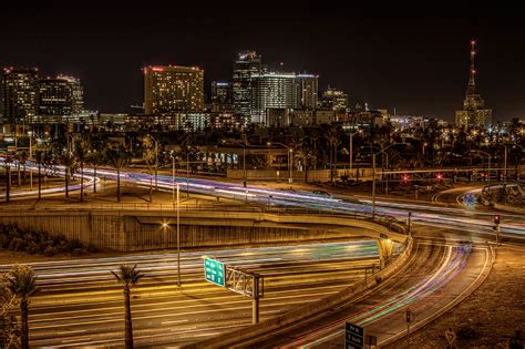 Streets Of Phoenix At Night In Hdr City Of Phoenix Taken F Flickr