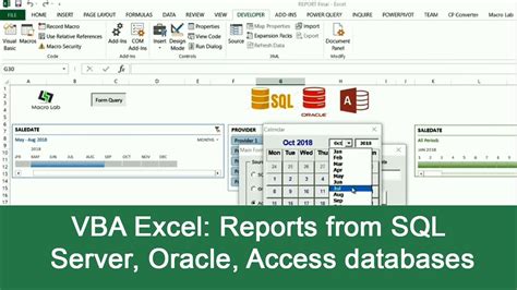 VBA Excel Reports From SQL Server Oracle Access YouTube