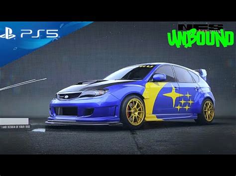 Need For Speed Unbound Ps Car Customization Gameplay Subaru