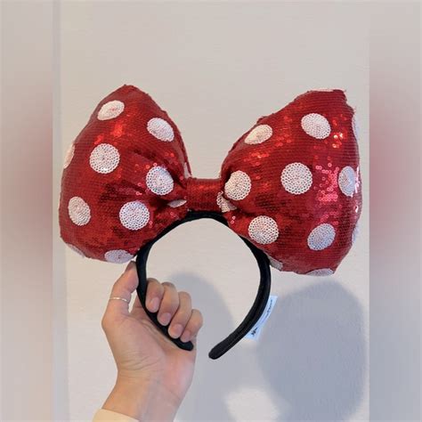 Disney Accessories Oversized Minnie Mouse Bow Headband Tokyo