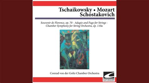 Tschaikowsky Souvenir De Florence Op 70 Sextett For Strings D Minor