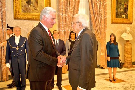 D Az Canel Se Re Ne En Roma Con El Presidente De Italia Y Empresarios