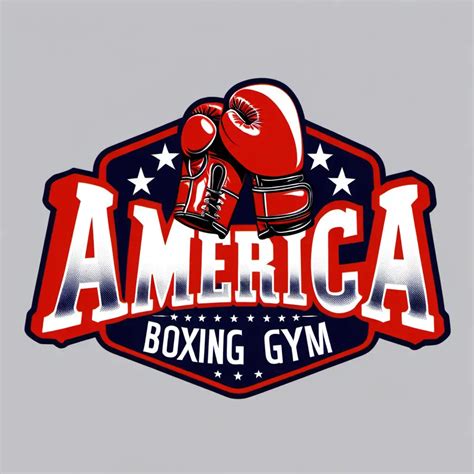 American Boxing Gym Logo with Boxing Gloves | MUSE AI