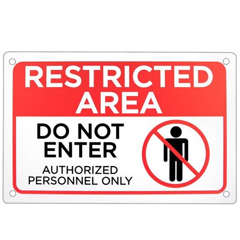 Restricted Area Do Not Enter Sign X Isgn