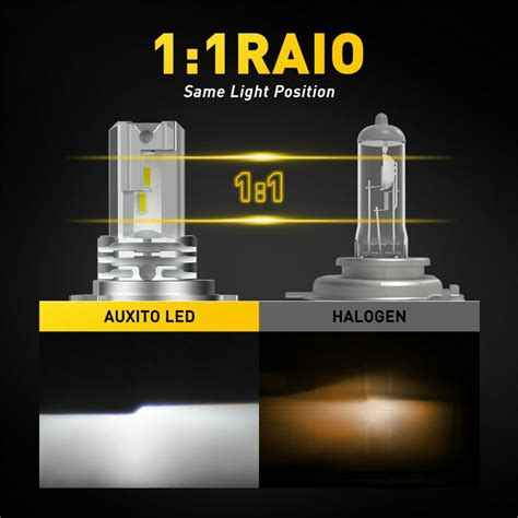 Auxito H4 9003 Hb2 Led Bulbs， 700 Brighter 6500k White Hilo Beam Light Bulb， Canbus Plug And