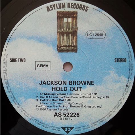 Jackson Browne Hold Out Vinyl Lp 1980 De Original Hhv