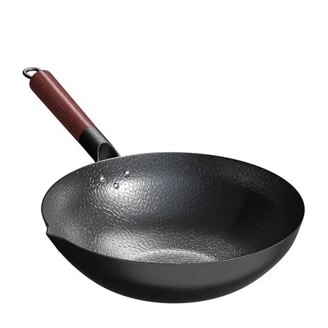 Traditional Iron Wok Pan Non Coating Non Stick Cooking Pots High