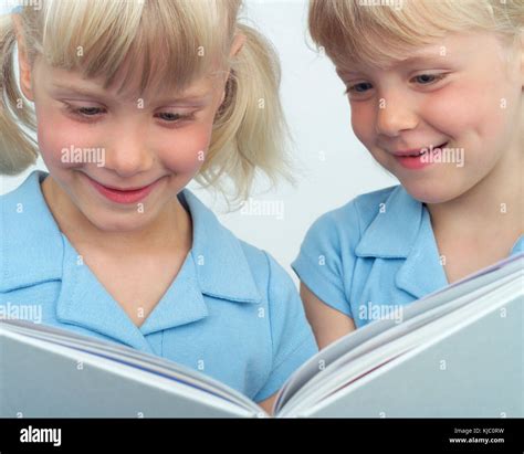 Portrait Of Twins Stock Photo Alamy