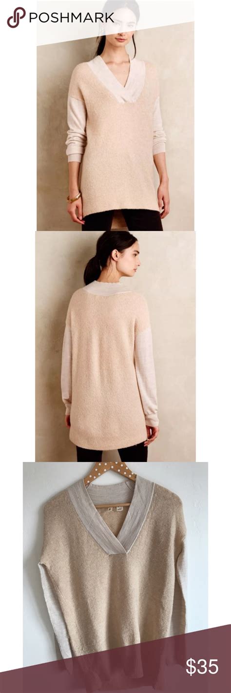 Anthropologie Moth Colorblock Pullover Fashion Sweater