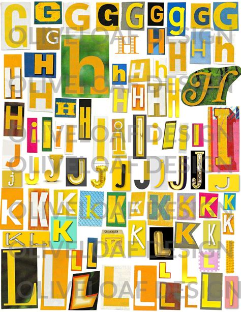 Printable Digital Alphabet Yellow Series A to Z Symbols - Etsy