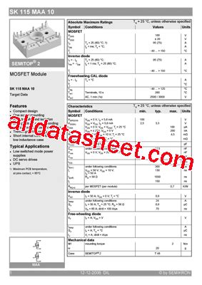 Sk Maa Datasheet Pdf Semikron International