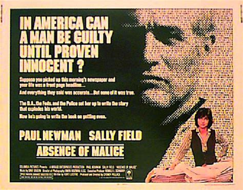 Absence of Malice Original 1981 U.S. Half Sheet Movie Poster - Posteritati Movie Poster Gallery