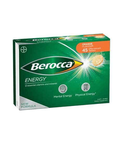 Berocca Energy Vitamin B And C Orange Flavour Effervescent Tablets 45