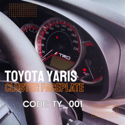 TOYOTA YARIS AUTOMATIC CLUSTER FACE PLATE PANEL METER SPEEDOMETER