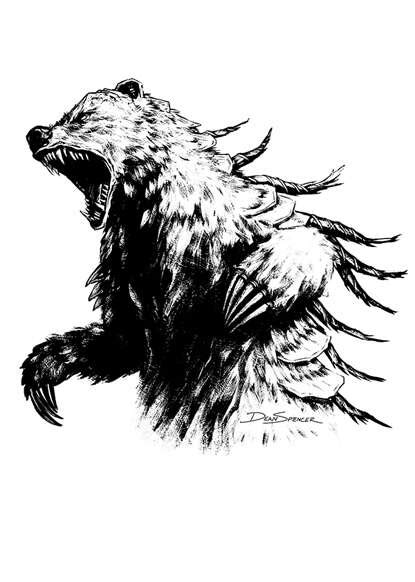 Filler spot - creature: dire bear - RPG Stock Art - Dean Spencer Art ...