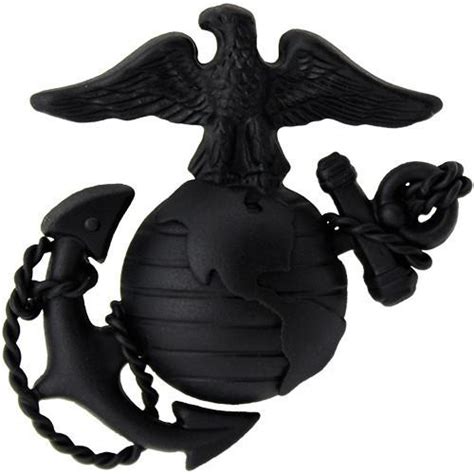 Usmc Officer Hat Badge Black