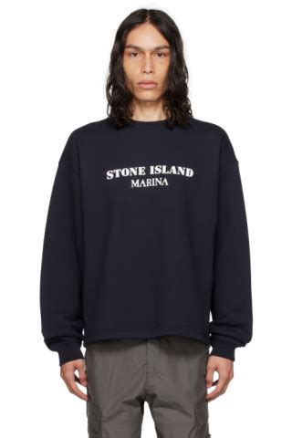 SSENSE 折扣季 Stone Island 海军蓝套头衫 加入折扣