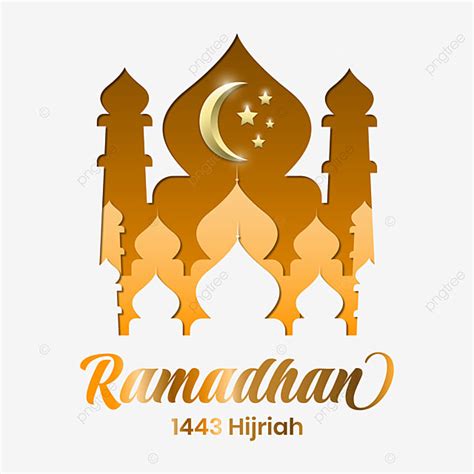 Golden Mosque Paper Cut Ramadhan Hijriah Ramadhan Hijriah