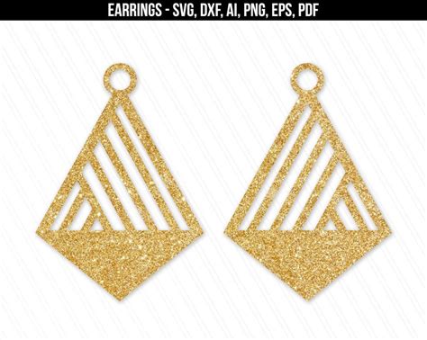 Boucles Doreilles Svg Bijoux Svg Dxf Fichiers Coup S Etsy France En