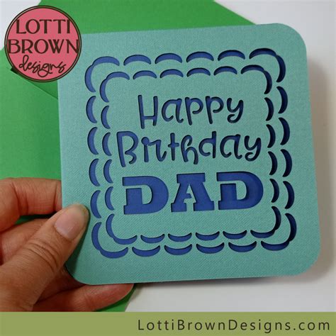 Dad Card Svg Files Birthday Or Father S Day Card Templates