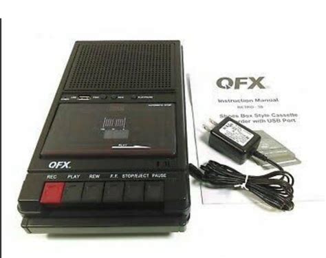 Qfx Classic Retro Style Cassette Deck Tape Player Recorder With Usb Port Media Player Ac Dc